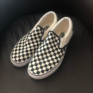 Vans Checkerboard Slip-On Black/Off-White sz 11.5